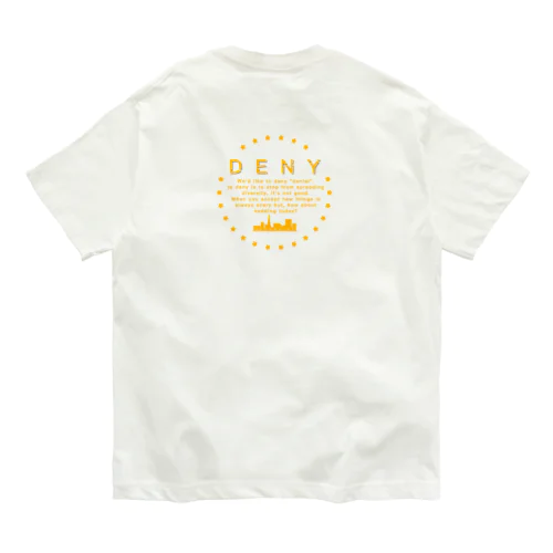 DENY バックプリントT  オーガニックコットンTシャツ