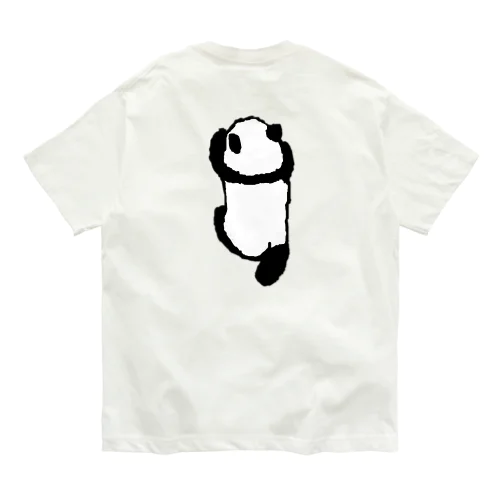 よじ登るパンダ オーガニックコットンTシャツ