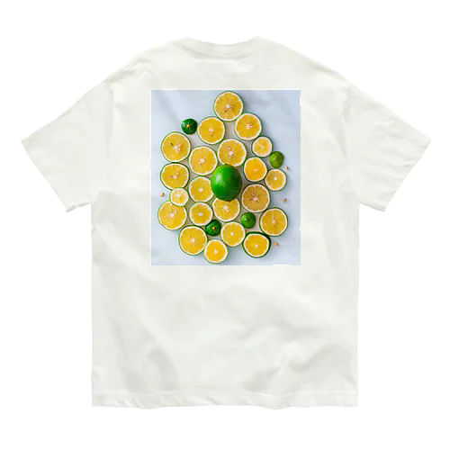 島レモン［Back print］ オーガニックコットンTシャツ