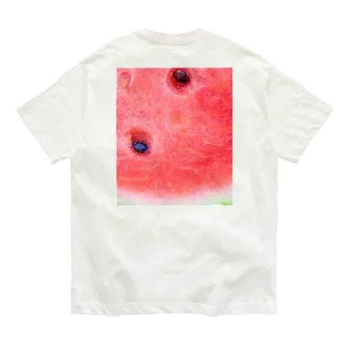 🍉［Back print］ オーガニックコットンTシャツ