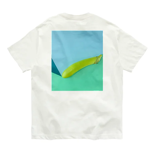 青長なす［Back print］ Organic Cotton T-Shirt