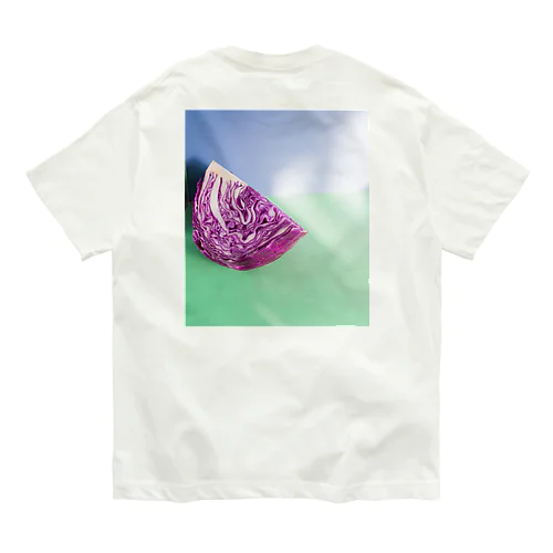 紫キャベツ［Back print］ オーガニックコットンTシャツ