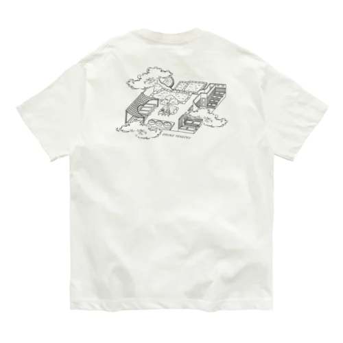 お風呂天国（ブラック） Organic Cotton T-Shirt