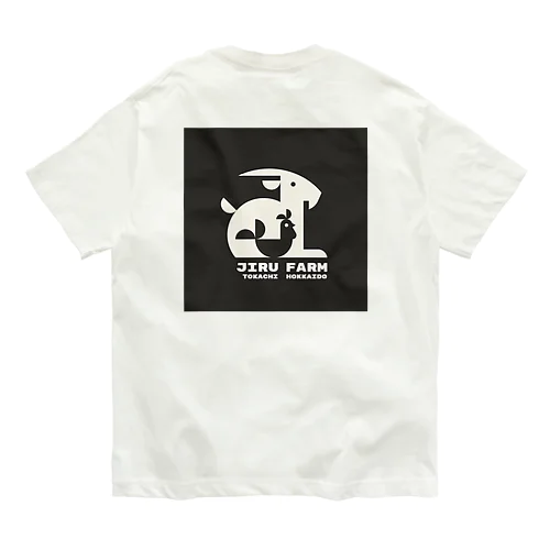 ジルファームのしかくいロゴ Organic Cotton T-Shirt