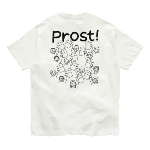 【背面】Prost！／ビール倶楽部 オーガニックコットンTシャツ