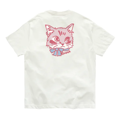 EMMA リボンブルーバージョン Organic Cotton T-Shirt