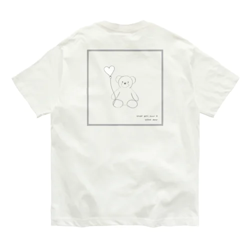 🧸くまと白い風船 🤍 オーガニックコットンTシャツ