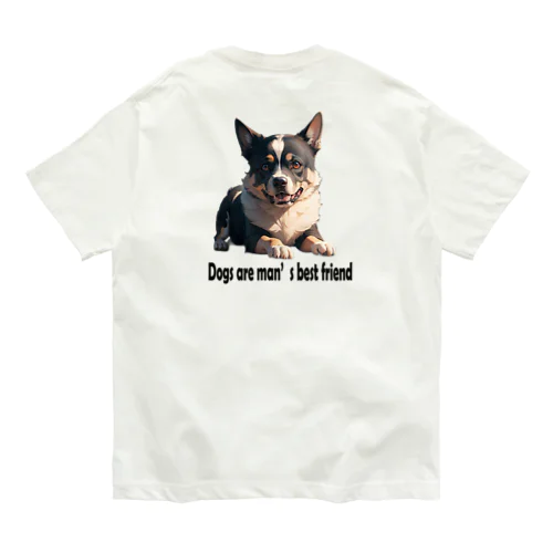 犬は人間にとって最高の友達 オーガニックコットンTシャツ