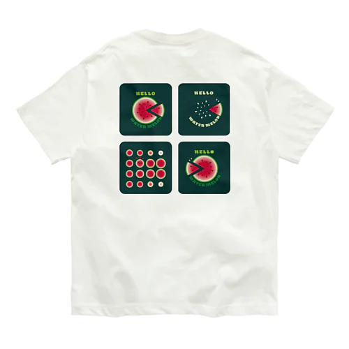 バックプリント スイカの輪切り　C Organic Cotton T-Shirt