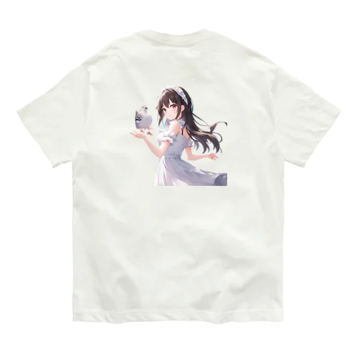 鳥界のアイドル❤️鳩のハトコ様 オーガニックコットンTシャツ