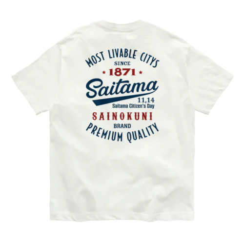 [★バック] Saitama -Vintage- (淡色Tシャツ専用) Organic Cotton T-Shirt