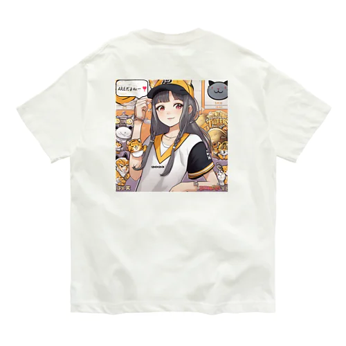 阪神タイガース　優勝　マスコット　トラ娘 オーガニックコットンTシャツ