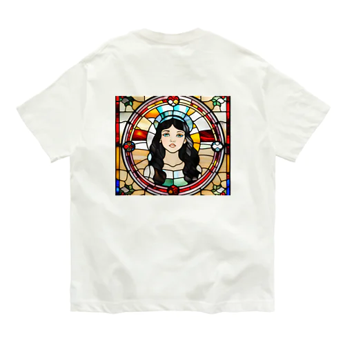 ステンドグラス【黒髪女子】 Organic Cotton T-Shirt