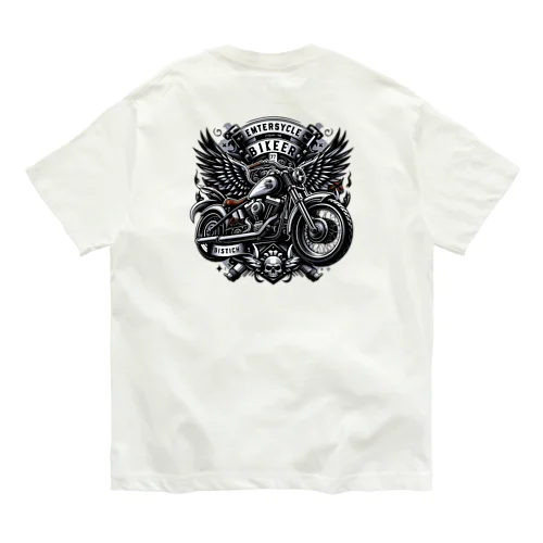 Rebel Ride: ビンテージバイカー Organic Cotton T-Shirt