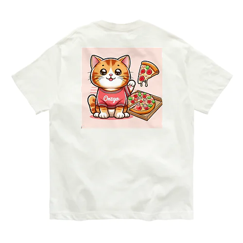 ピザでも食っとけや！ねこピザパーティーの開催です オーガニックコットンTシャツ