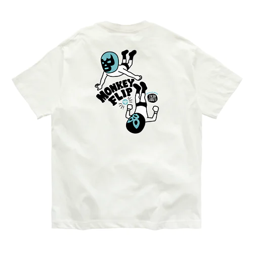 (バックプリント)MONKEY FLIP オーガニックコットンTシャツ