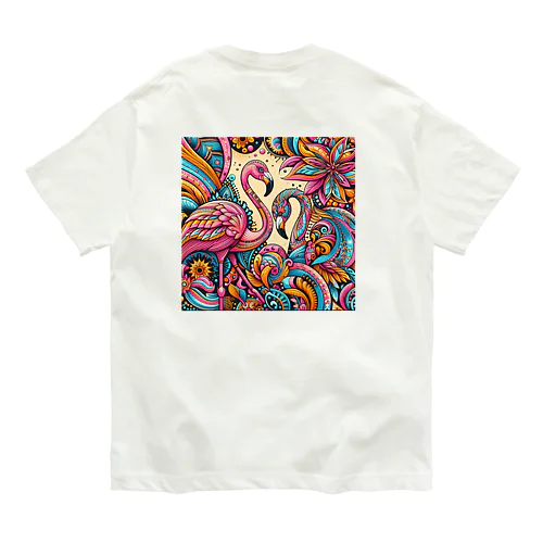 psychedelic flamingo３ Organic Cotton T-Shirt
