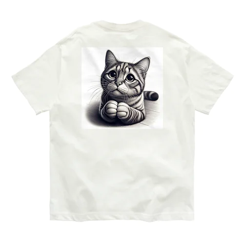 おねだり猫 オーガニックコットンTシャツ