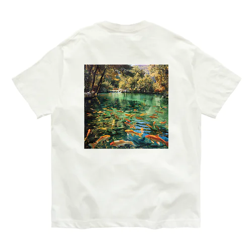 透き通ってる長良川で泳いいる魚たち アメジスト 2846 Organic Cotton T-Shirt