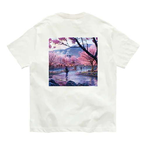 満開の桜を鑑賞する私 アメジスト 2846 Organic Cotton T-Shirt