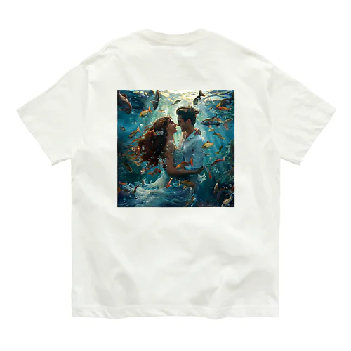 人魚姫と王子の微笑み アメジスト 2846 Organic Cotton T-Shirt