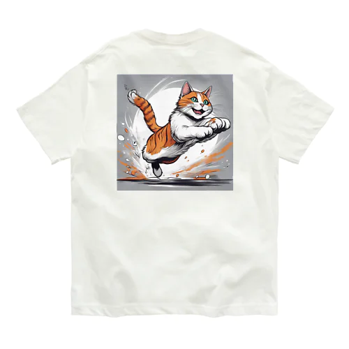 飛ぶ猫 Organic Cotton T-Shirt