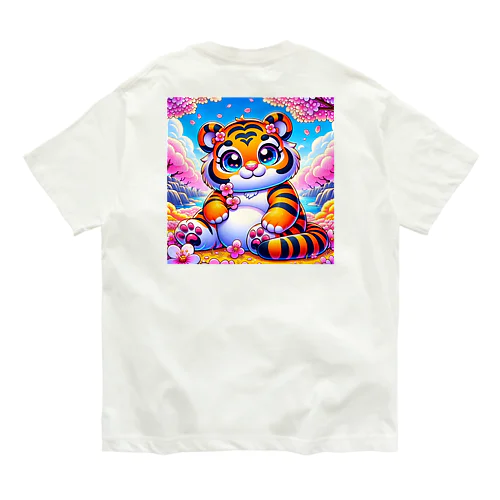 虎のハナミチ Organic Cotton T-Shirt