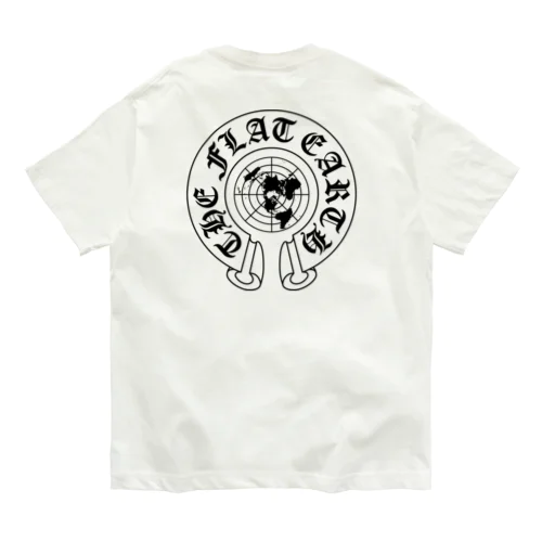 フラットアースMAP04 ch-BLACK オーガニックコットンTシャツ