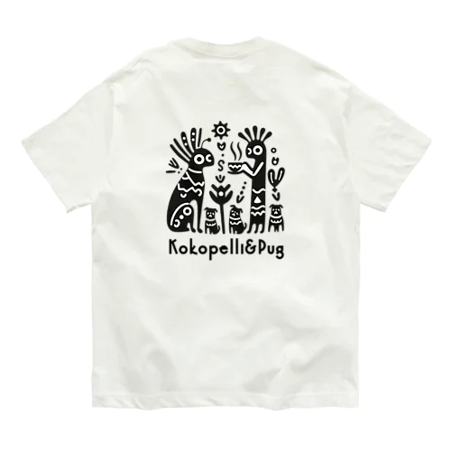 ココペリパグ オーガニックコットンTシャツ