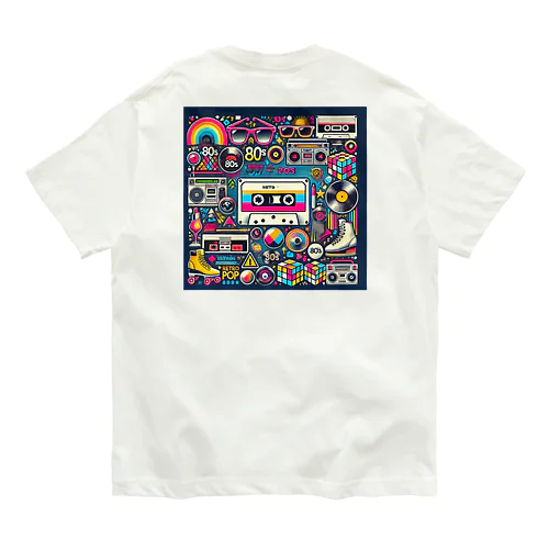 昭和レトロ80年代カセット オーガニックコットンTシャツ