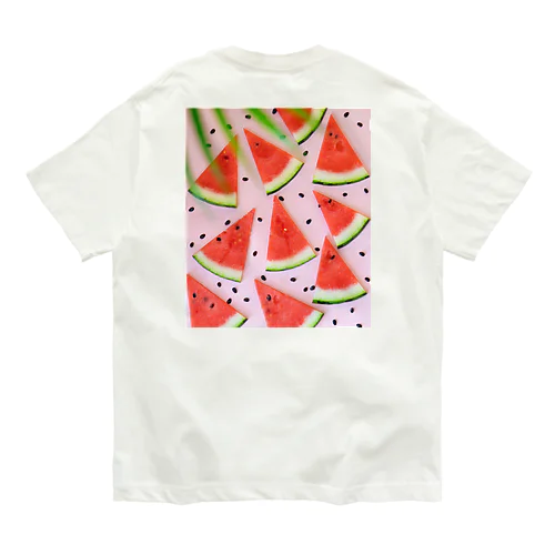 🍉［Back print］ オーガニックコットンTシャツ