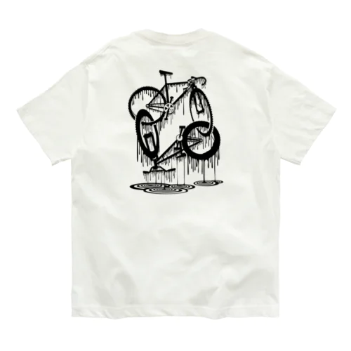 melted bikes #2 (black ink) オーガニックコットンTシャツ