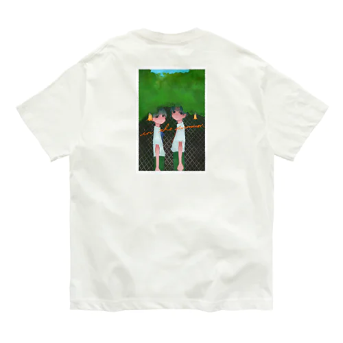 【バックプリント】ぼかし 夏の日のいちにし ×1.5 Organic Cotton T-Shirt