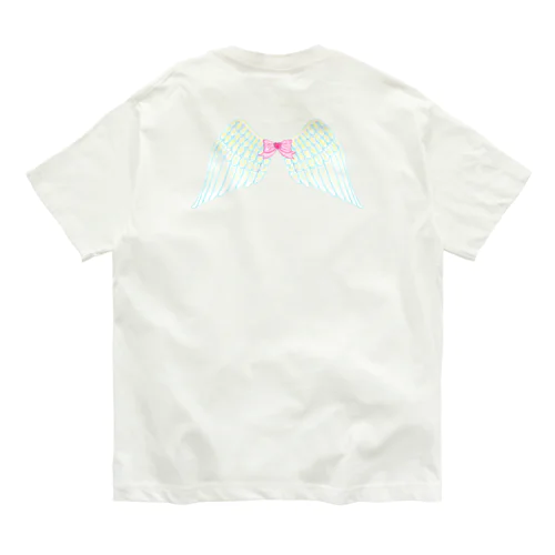 れんげ畑のキャンディ＆ベリー❤️(せなかに天使の羽) Organic Cotton T-Shirt