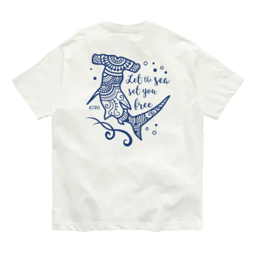 ヘナ柄ハンマーヘッド Organic Cotton T-Shirt