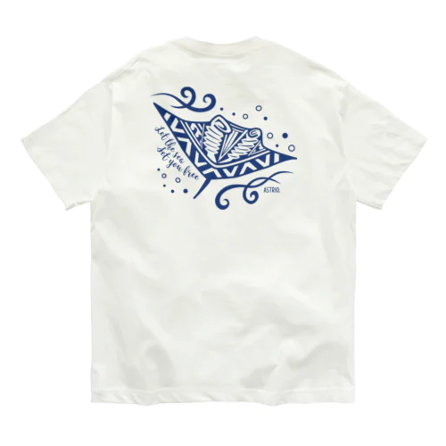 ヘナ柄マンタ Organic Cotton T-Shirt
