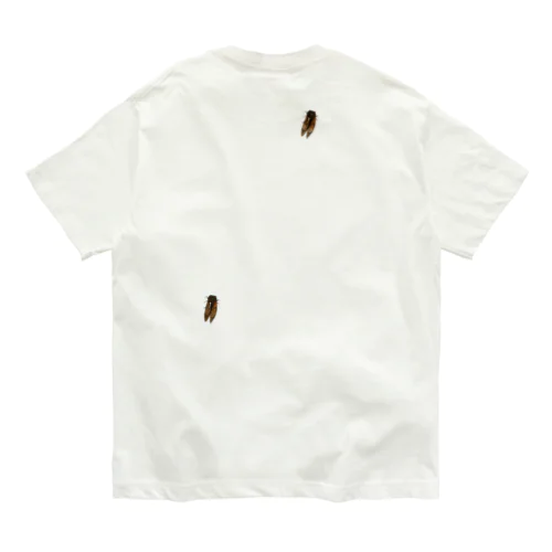 『ちょっと蝉付いてるよ！』（蝉大） Organic Cotton T-Shirt