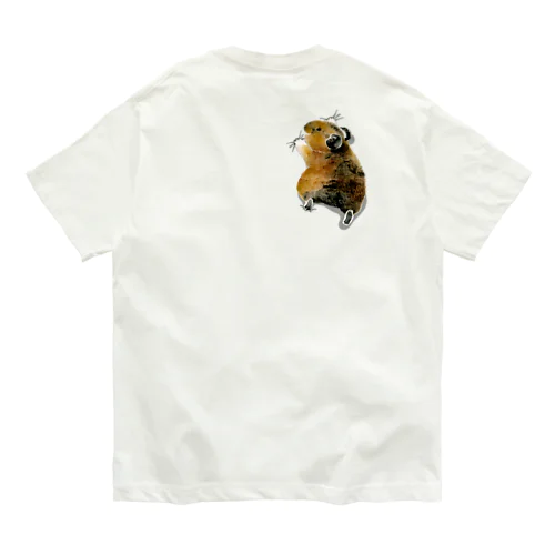 【理可】ぎゅっとナキウサギ Organic Cotton T-Shirt