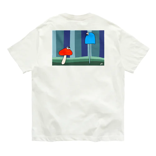 キノコくん(背景あり) Organic Cotton T-Shirt