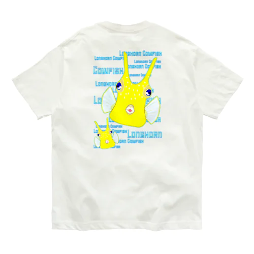 Longhorn Cowfish(コンゴウフグ)　バックプリント オーガニックコットンTシャツ