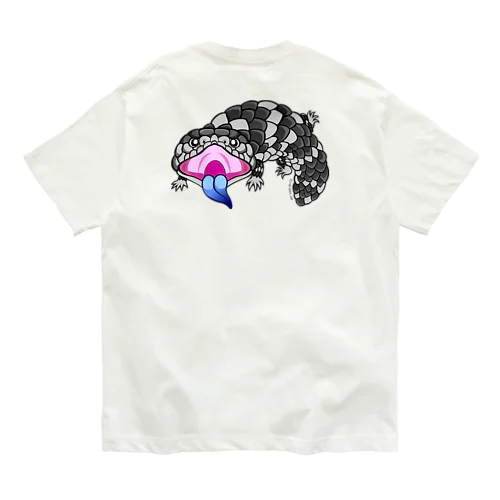 マツカサトカゲちゃんバックプリント Organic Cotton T-Shirt