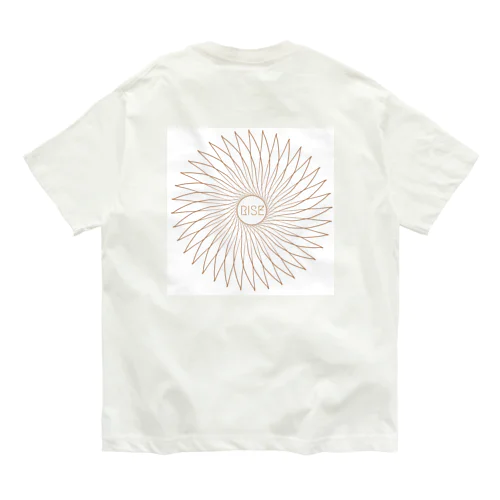 RISE バックプリント オーガニックコットンTシャツ