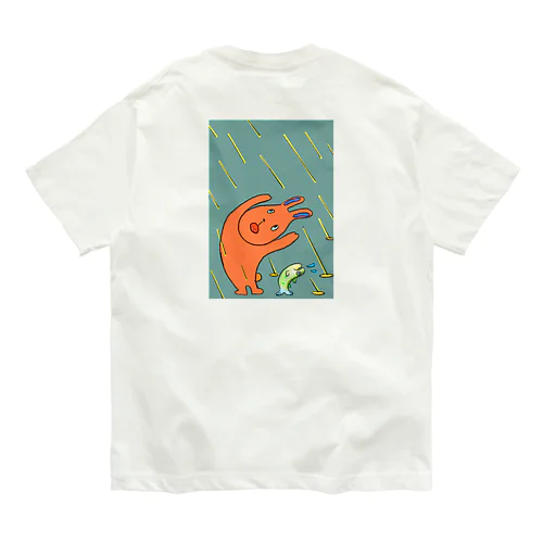 きゅうな雨 オーガニックコットンTシャツ