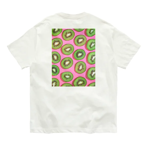 kiwi × pink オーガニックコットンTシャツ