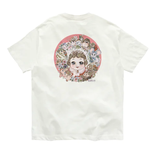 中山ちゃん人形インスタホロワ２０００記念【平和】わしのTシャツB オーガニックコットンTシャツ