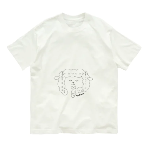 なでなで羊白黒 Organic Cotton T-Shirt