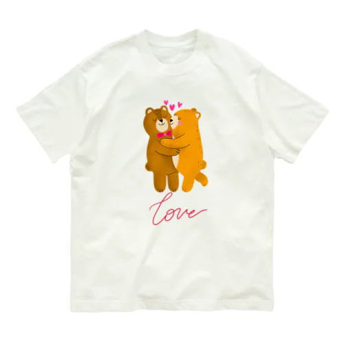 くまちゃん in LOVE オーガニックコットンTシャツ