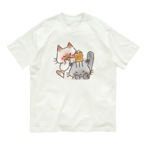 でゅふふにゃんこ オーガニックコットンTシャツ