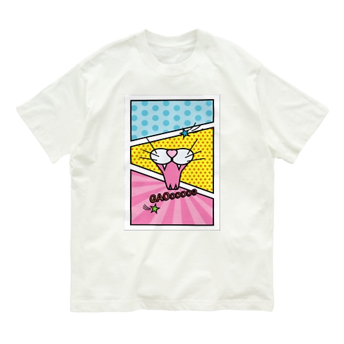 アメコミ風な猫 Organic Cotton T-Shirt