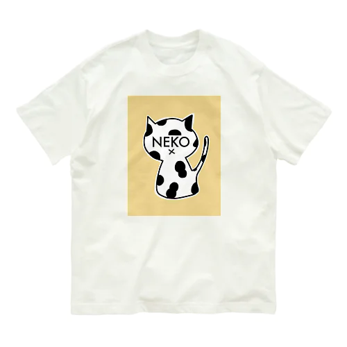 NEKO yellow  オーガニックコットンTシャツ